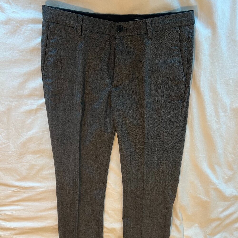 John Varvatos - Luxe - Men's Grey Dress Slacks